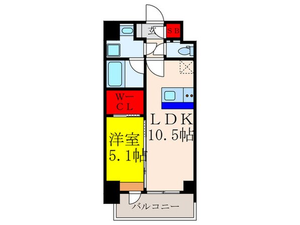 スプランディッド江坂Ⅲの物件間取画像